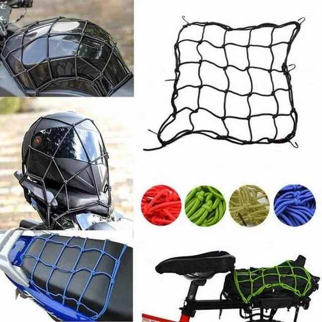 

Quality new Adjustable 30 X 30cm Scooter Bag Luggage Cargo Mesh Straps Mesh Net Hooks motorcycle helmets Net rope fixing belt