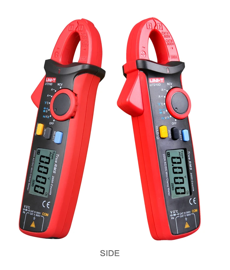 force gauge UNI-T Clamp Meter UT210 Series AC Current Mini Clamp Multimeter Digital True RMS Pliers Ammeter Auto Range soil ph tester