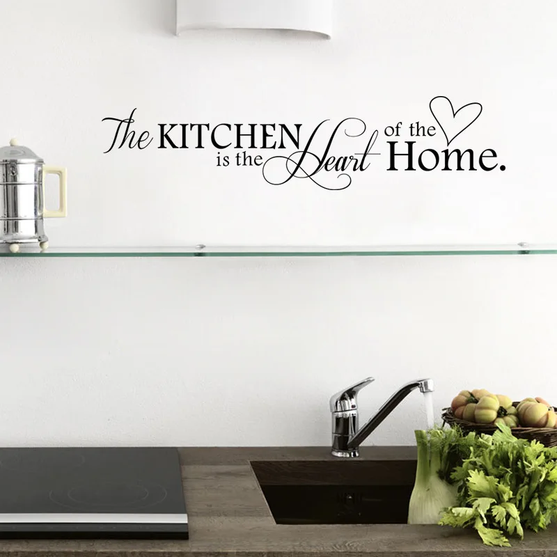 English letters Kitchen love vinyl Wall Sticker on the wall Decals Art Words Kitchen background decoration Stickers Home Decor