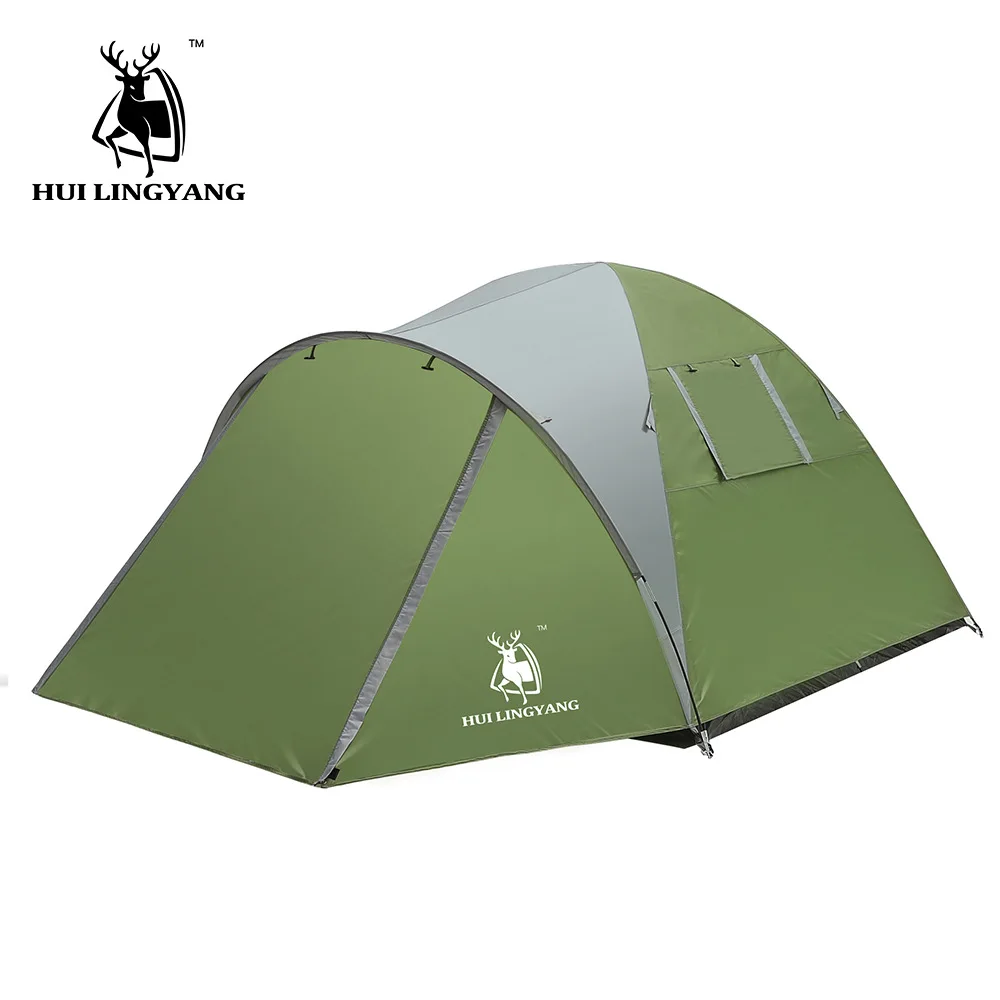 

GAZELLE OUTDOOR Camping Tent Large Space 3-4 Persons Double Layer Family Tent 190T Polyester Fiber Waterproof Outdoor Tent