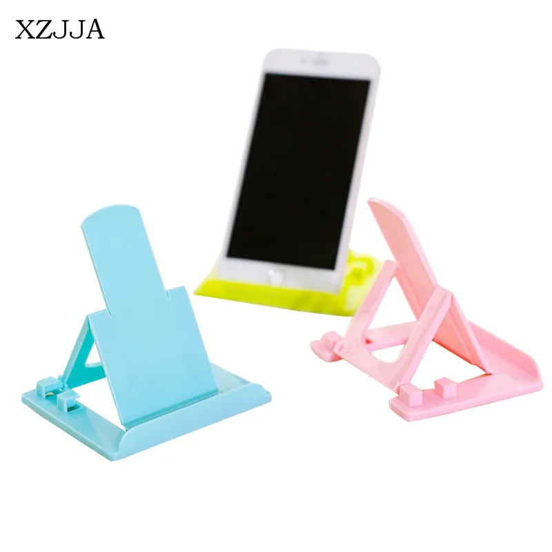 XZJJA Cute Candy Color Mobile Phone Storage Rack Folding Mini Portable