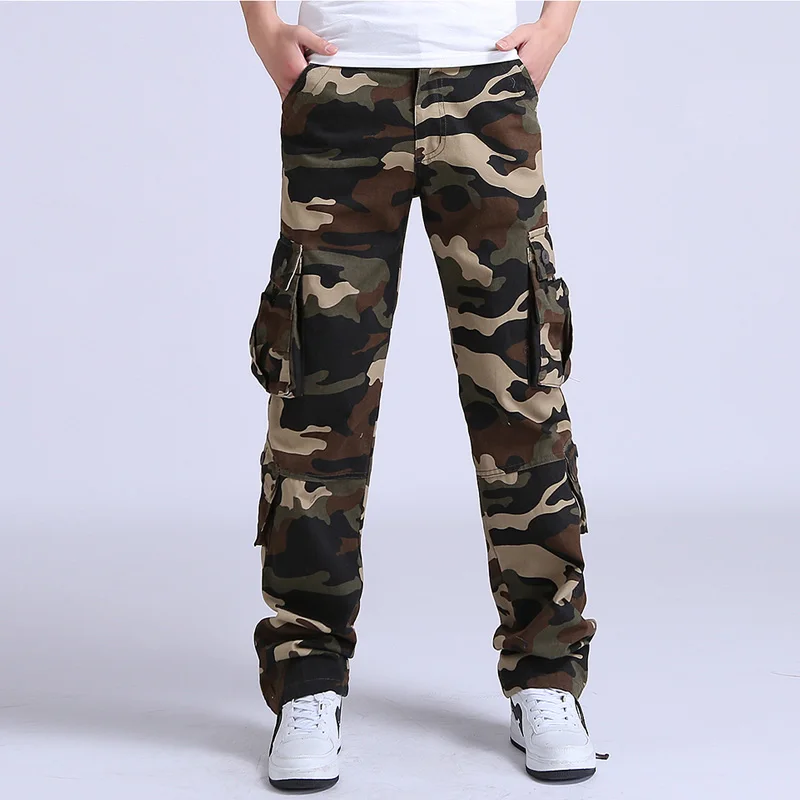 30-44 высокое качество Мужские брюки карго милитари для Для мужчин с карманами комбинезоны тактические армейские брюки камуфляж Мода m8
