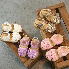 Летние новые модные детские сандалии с цветочным принтом baotou дышащие пляжные туфли для девочек размер 21-30