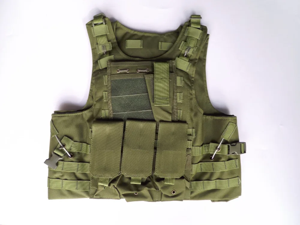 Tactical Military SWAT Airsoft Molle Plate Carrier Combat Vest OD Greenin Hunting Vests from