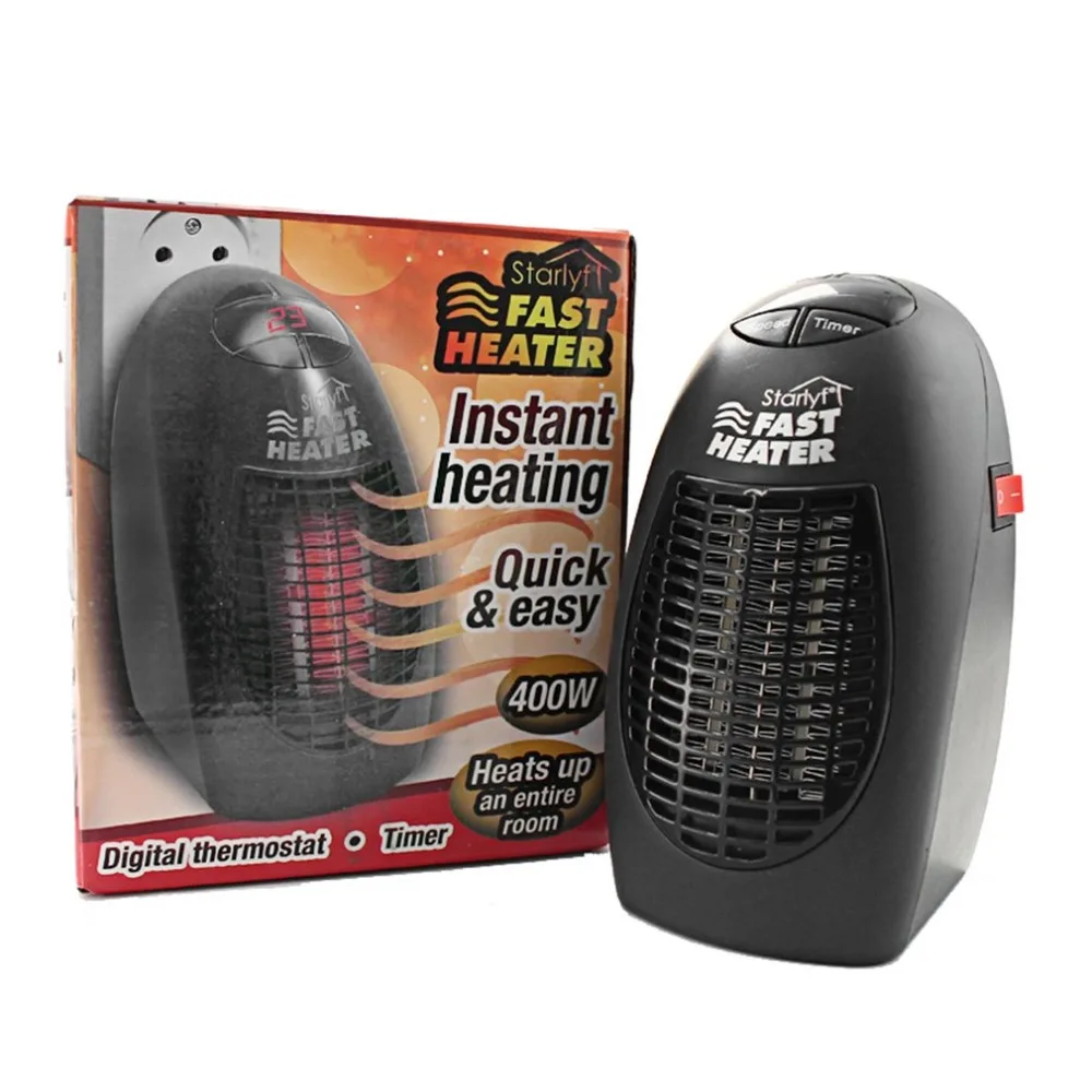 

220V Wall-Outlet Electric Air Heater Powerful Warm Blower Fast Heater Fan Stove Radiator Room Warmer For Home Office EU Plug