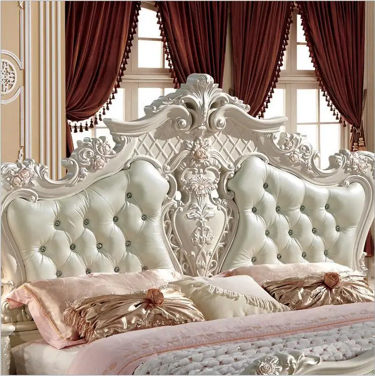 modern european solid wood bed Fashion Carved leather french bedroom furniture pfy10050 modern european solid wood bed Fashion Carved leather french bedroom furniture pfy10050
