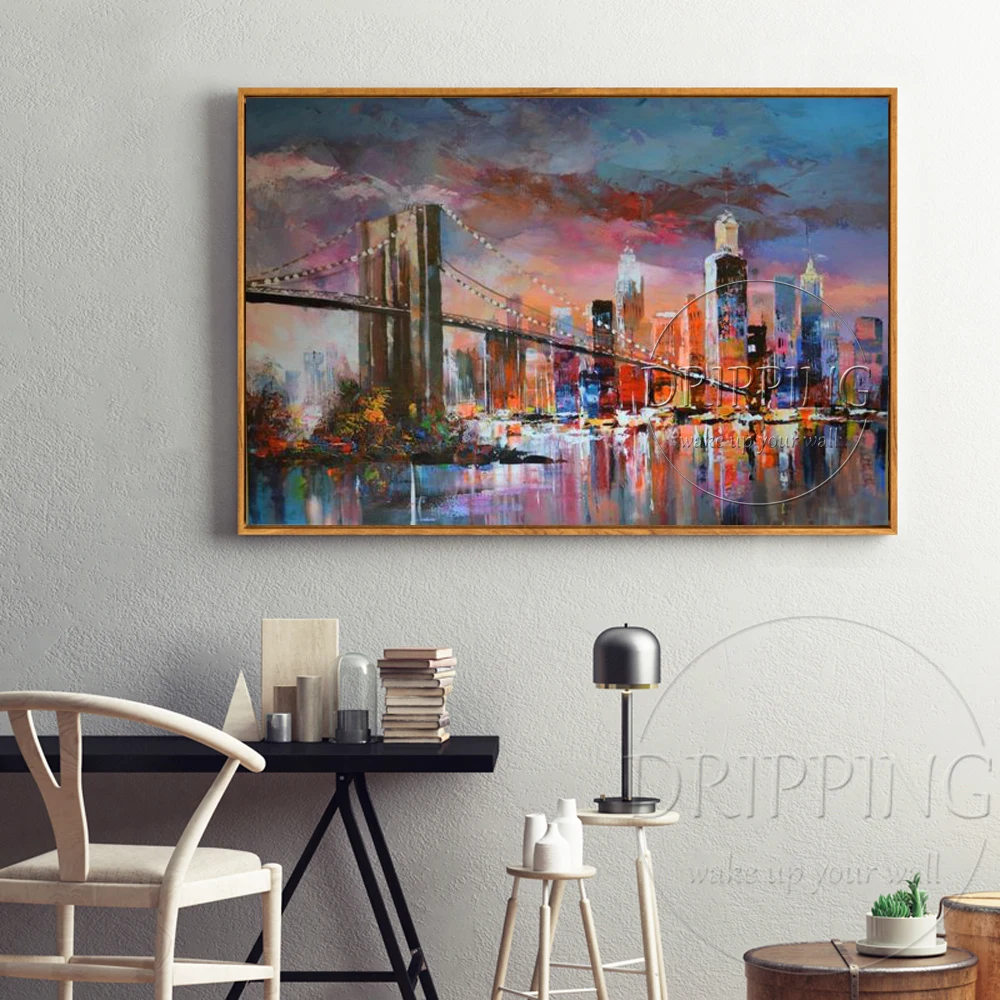 Hot Selling High Quality Hand Painted Abstract New York City Oil Painting On Canvas Abstract Cityscape Oil Painting For Decor City Oil Paintings Oil Paintingpainting Sell Aliexpress