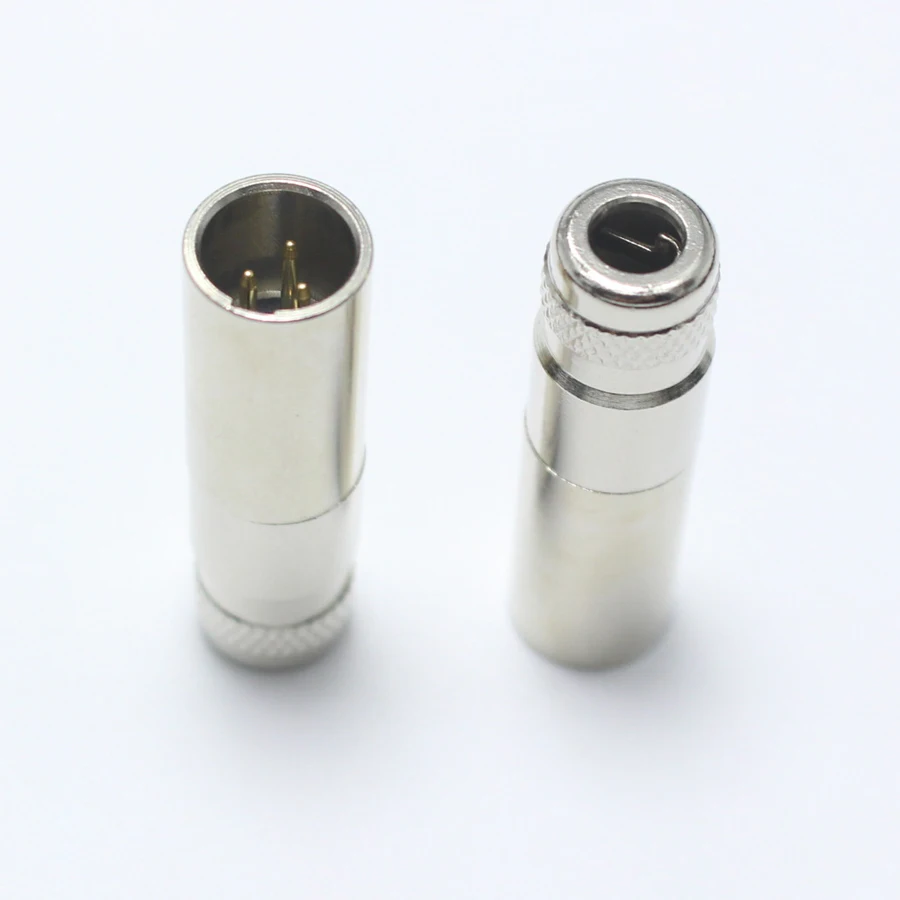 1pcs Mini XLR Male Plug with 3 Pin Small XLR 3P Audio Metal Microphone Connector MIC Adapter for OD5mm Cable