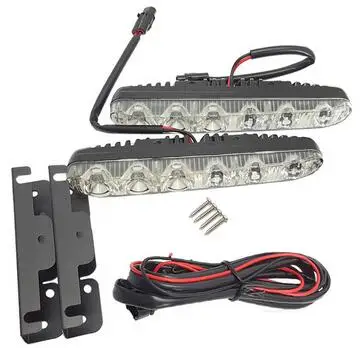 

Dreauto LED Daytime Running Light Waterproof Universal DRL Kit Led Auto Driving Work Light External Fog Lamp 6000K 12V