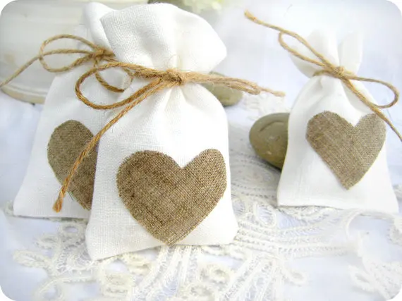 Burlap Heart Favor Bag Trendy White Natural Linen Drawstring Wedding Gift Bags Jewelry Bag 50pcs Burlap Heart Favor Bag Trendy White Natural Linen Drawstring Wedding Gift Bags Jewelry Bag 50pcs