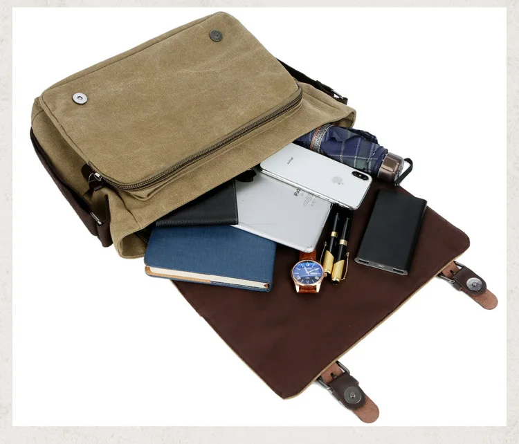 Классическая мужская сумка-мессенджер из плотной ткани 10 дюймов, мужские сумки через плечо, А4, Наборы инструментов, органайзер, Повседневная сумка для путешествий