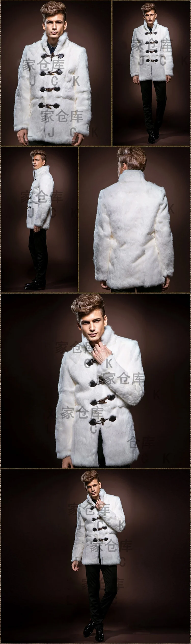 Новинка, мужское пальто из искусственного меха, длинное пальто, норковая шерсть, круассан, воротник, зима, теплый, S-6XL
