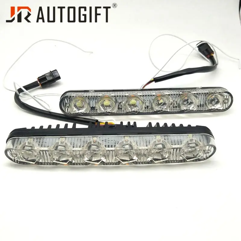 Цена по прейскуранту завода 2 шт DRL 6 светодиодов дневной ходовой свет течет