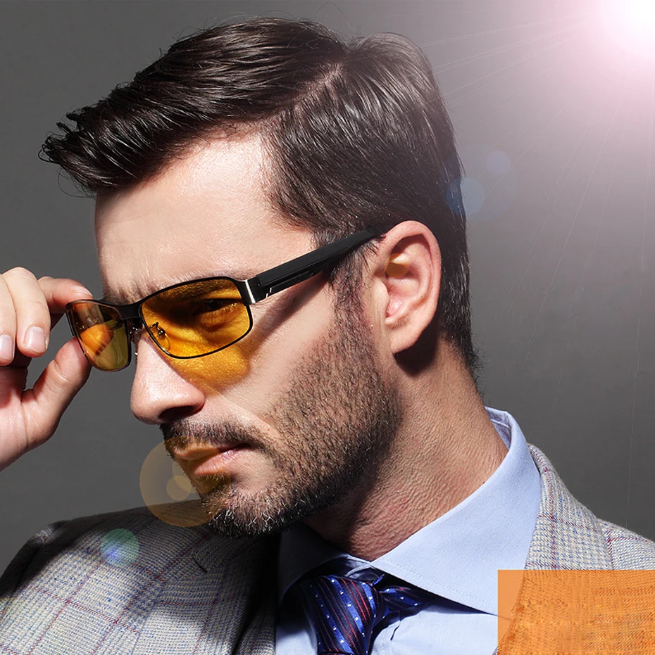 Бренд VEVAN, Ретро стиль, алюминий, ночное видение, поляризационные солнцезащитные очки, мужские, прямоугольные, солнцезащитные очки, мужские, UV400, для вождения, lentes de sol hombre