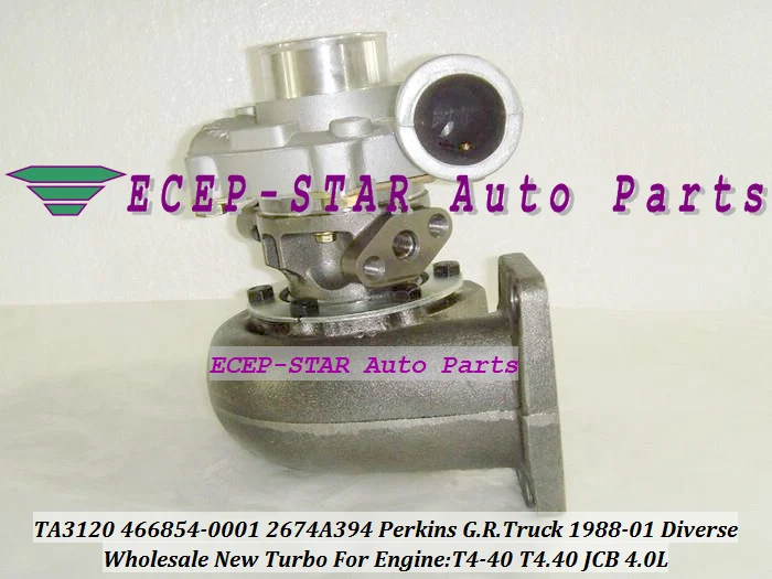 TA3120 466854-0001 466854-5001S 466854 2674A394 Turbo Turbocharger For Perkins G.R. Truck 1988-01 Diverse T4-40 T4.40 JCB 4.0L -  (2)