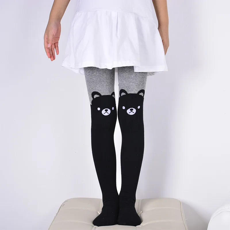 

Cute Baby Girls Tights Cartoon Cat Patchwork Children Girl Spring Autumn Winter Pantyhose Stockings Soft Cotton Kids Warm Tights