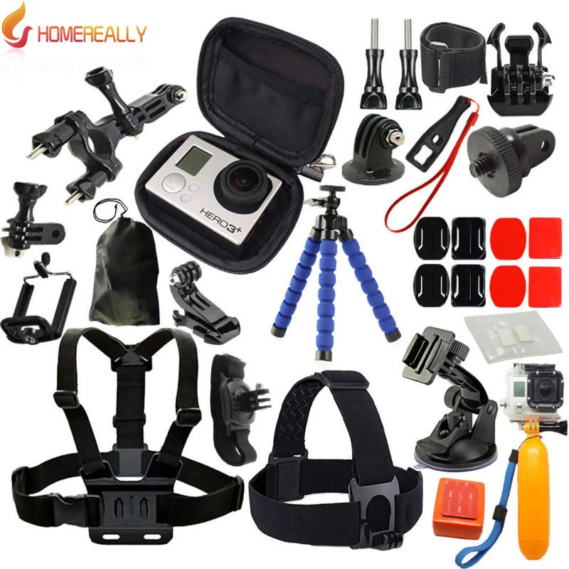 

HOMEREALLY Camera Accessory kit Head Strip Chest Band for Gopro Hero 5 4 3 Black Edition SJCAM SJ4000 SJ5000 SJ6000 Yi 4k M10