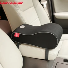 Автокресла из полиэстера, поддержка s, универсальный автомобиль, автомобильная центральная консоль, подушка для подлокотников с эффектом памяти, чехлы для подлокотников, поддержка