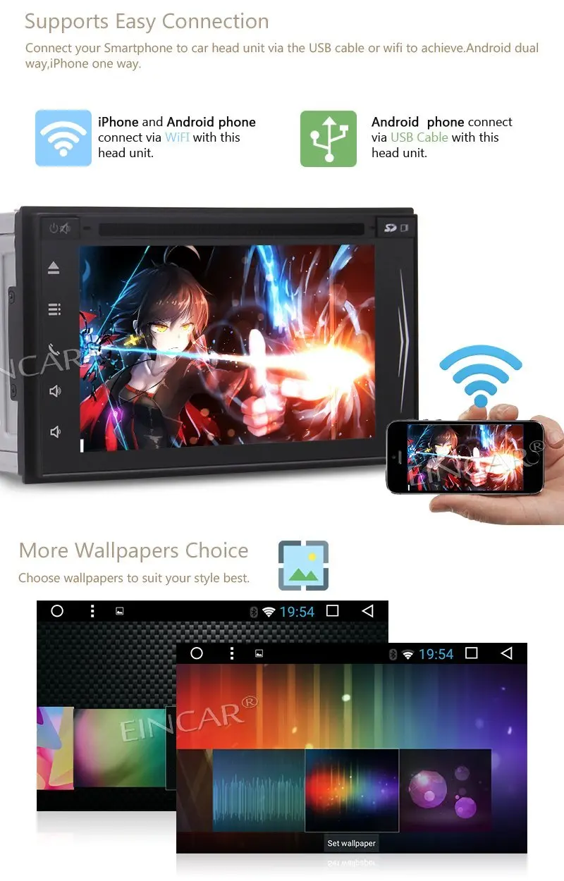 Best 2 Din Head Unit In Dash Android 7.1 Radio Octa-core Car GPS Stereo DVD Player Touchscreen Autoradio Bluetooth Sat Navigator WIFI 3