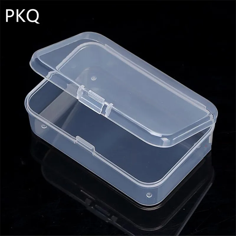 Small Transparent Plastic Storage Box Jewelry Parts Functional Empty Boxes #3YE 