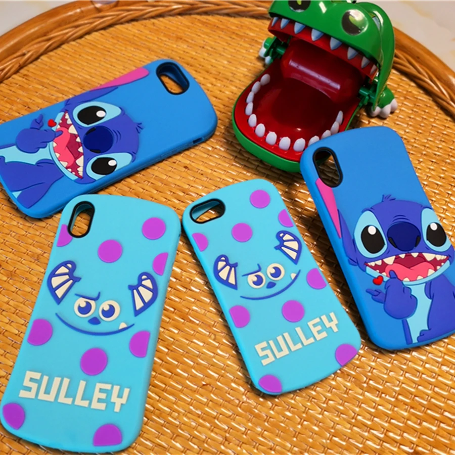 

3D Cartoon Cute Sulley Stitch Slim Soft Silicone Back Cover For iPhone 5 5s SE 5C 6 6s X XR Xs Max 7 8 Plus Phone Cases Coque