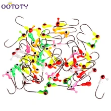 50 шт. мини джиггинг голова свинец большой глаз кренкбейт рыболовные снасти крючок блесна