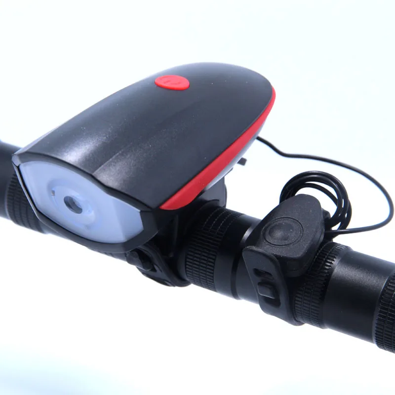 2 IN 1 LED Bike Light With electric Bell trembler buzzers horn switch Cycling Bicycle Lamp Battery Built-in USB Charging