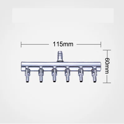 Аквариумные аксессуары 4, 6, 8, 10, 12 способов аквариума встроенный воздушный разветвитель регулирующий клапан для 4*6 мм кислородного насоса на входе Dia8mm AA006 - Цвет: 6 ways