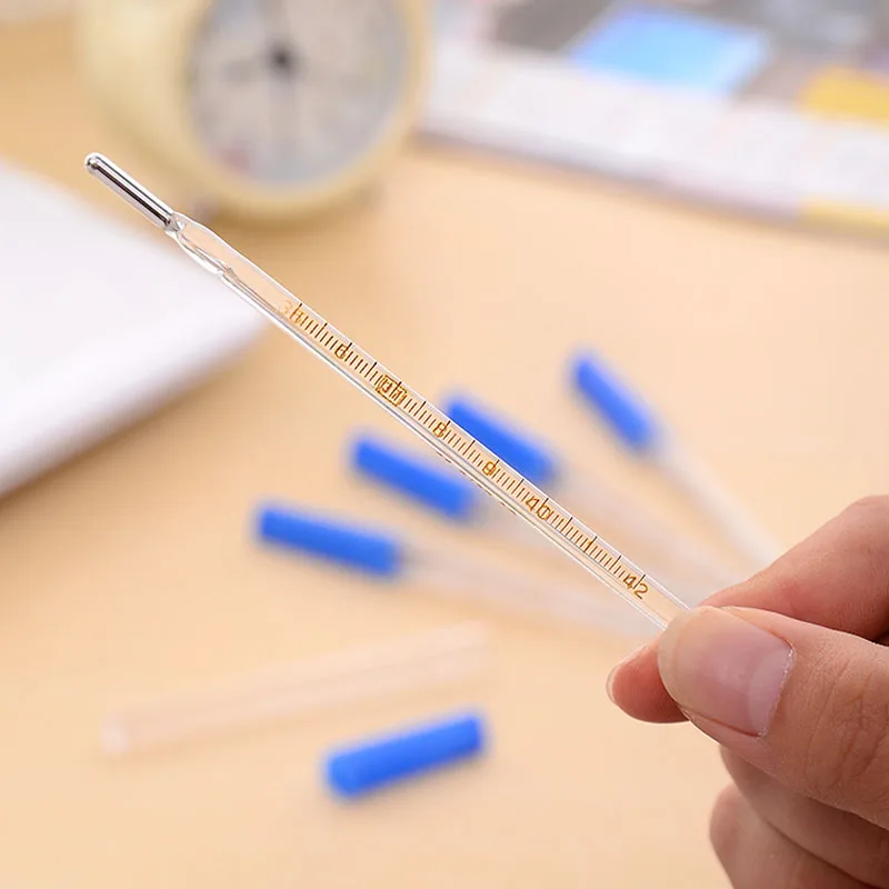 

2pcs Medical Classical Mercury Glass Thermometers Clinical Body Temperature Measurement Easy to Read Health Care