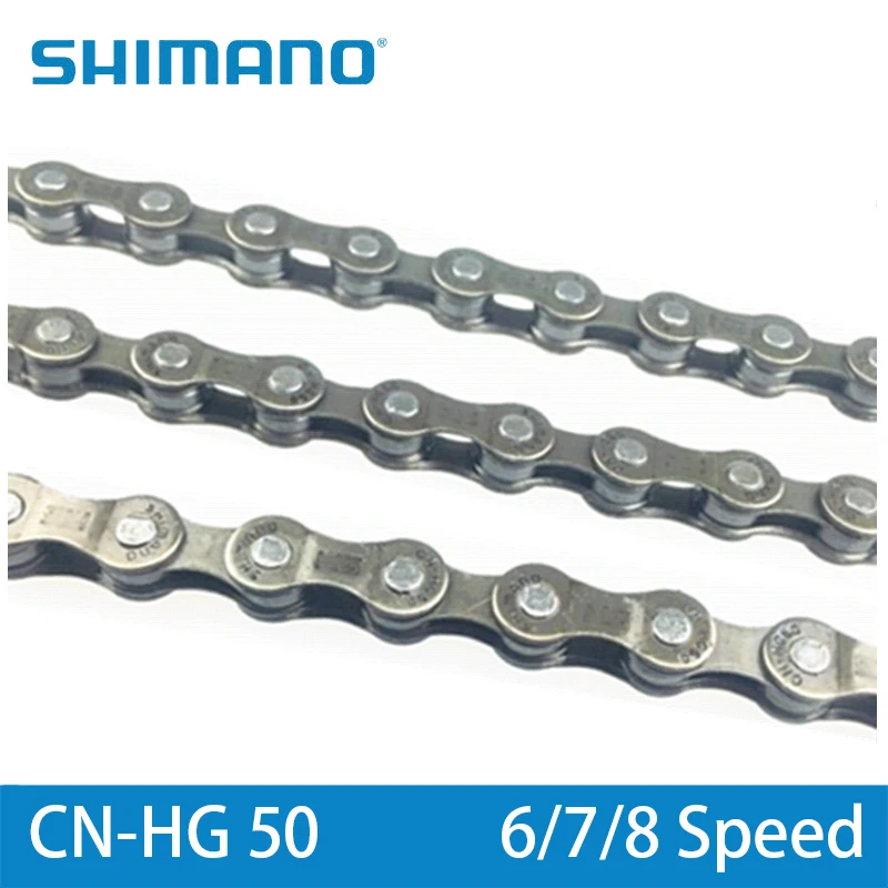 

SHIMANO HG50 Chain Bicycle Chain IG51 6 / 7/ 8 Speed Shifting Chain 116 MTB Mountain Bike Bicycle Accessories 18/21/24Speed