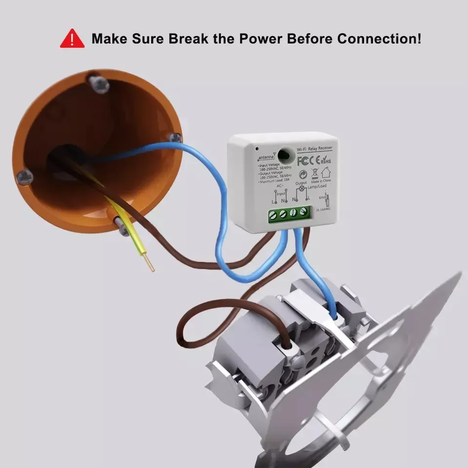 Умная розетка Wi Fi модуль автоматического включения света 110 240V 2500W Управление