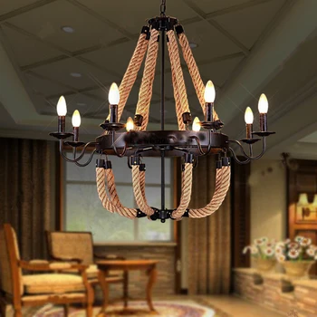 

hot sales vintage pendant Lighting hemp pendant lights for restaurant dining room