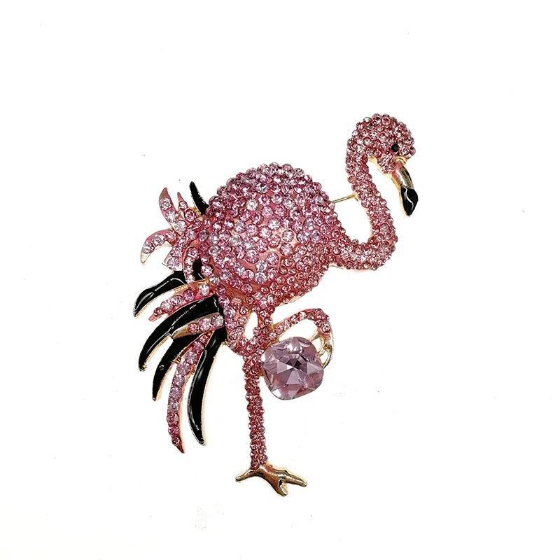 

Rhinstone Animal Bird Flamingo Brooch Pin