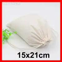 (100pcs/lot) size 15x21cm(6x8.4") personlized custom logo gift bag cotton