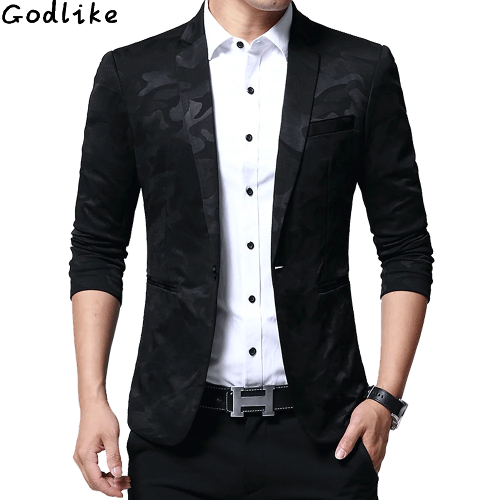 

2018 New Spring Autumn Fashion Casual Camouflage Blazer Suit Men Top Quality Slim Fit Suit Jacket Male Clothing Plus size M-5XL