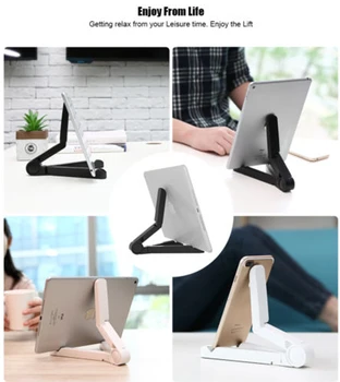 

ULIFART Adjustable Tablet Stand Universal Foldable Multi-angle Desktop Holder For Smartphone Tablet iPhone 8
