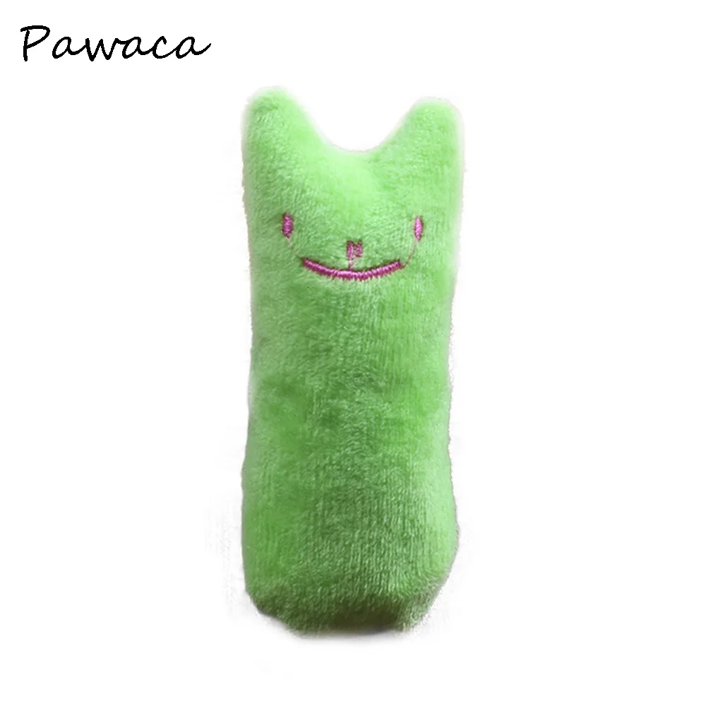 

Pet stuffed cat Mint toys with ring paper, wisdom bite, molars, creative thumb pillow, pet toy