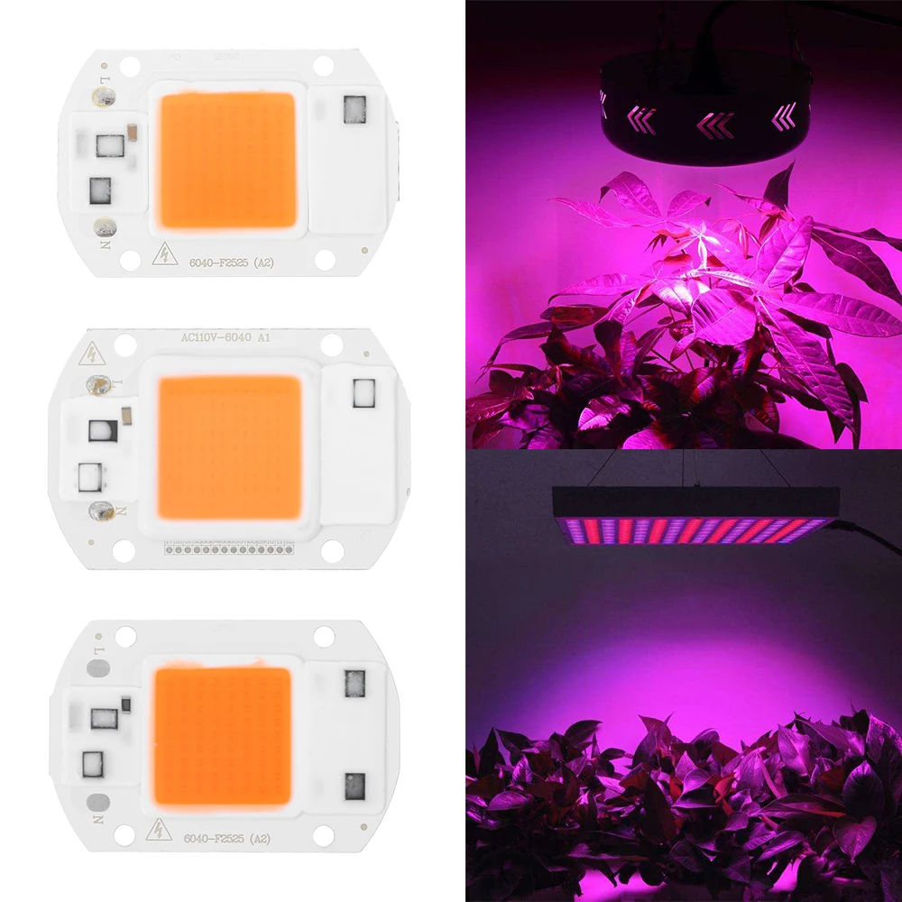 

220/110V 20/30/50W Full Spectrum LED COB Chip Grow Light Plant Growing Lamp Bulb