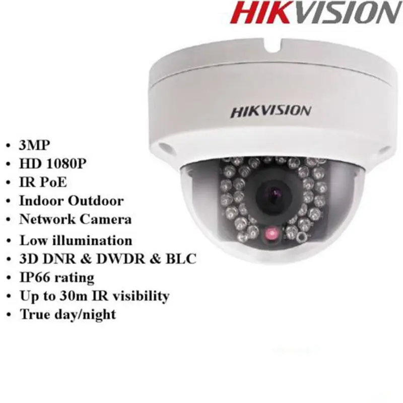 

Original English Version CCTV Camera Network 3MP IR Mini Dome WIFI Camera DS-2CD2132F-IWS 2.8mm Support Onvif