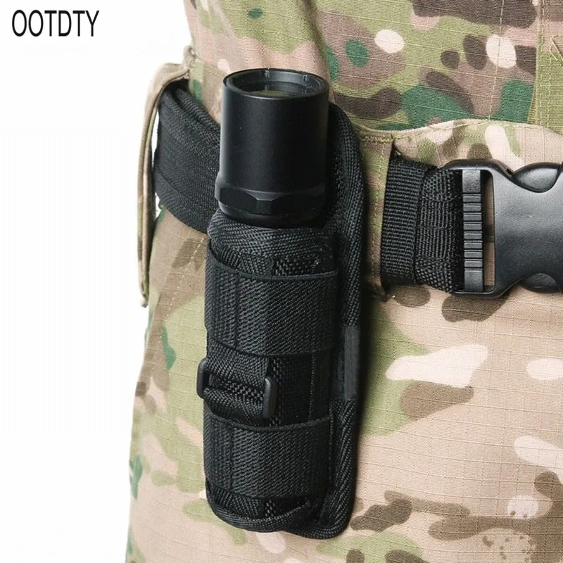 Tactical 360 Degrees Rotatable Flashlight Pouch Holster Torch Case for Belt Cover Hunting Lighting Accessories | Спорт и развлечения
