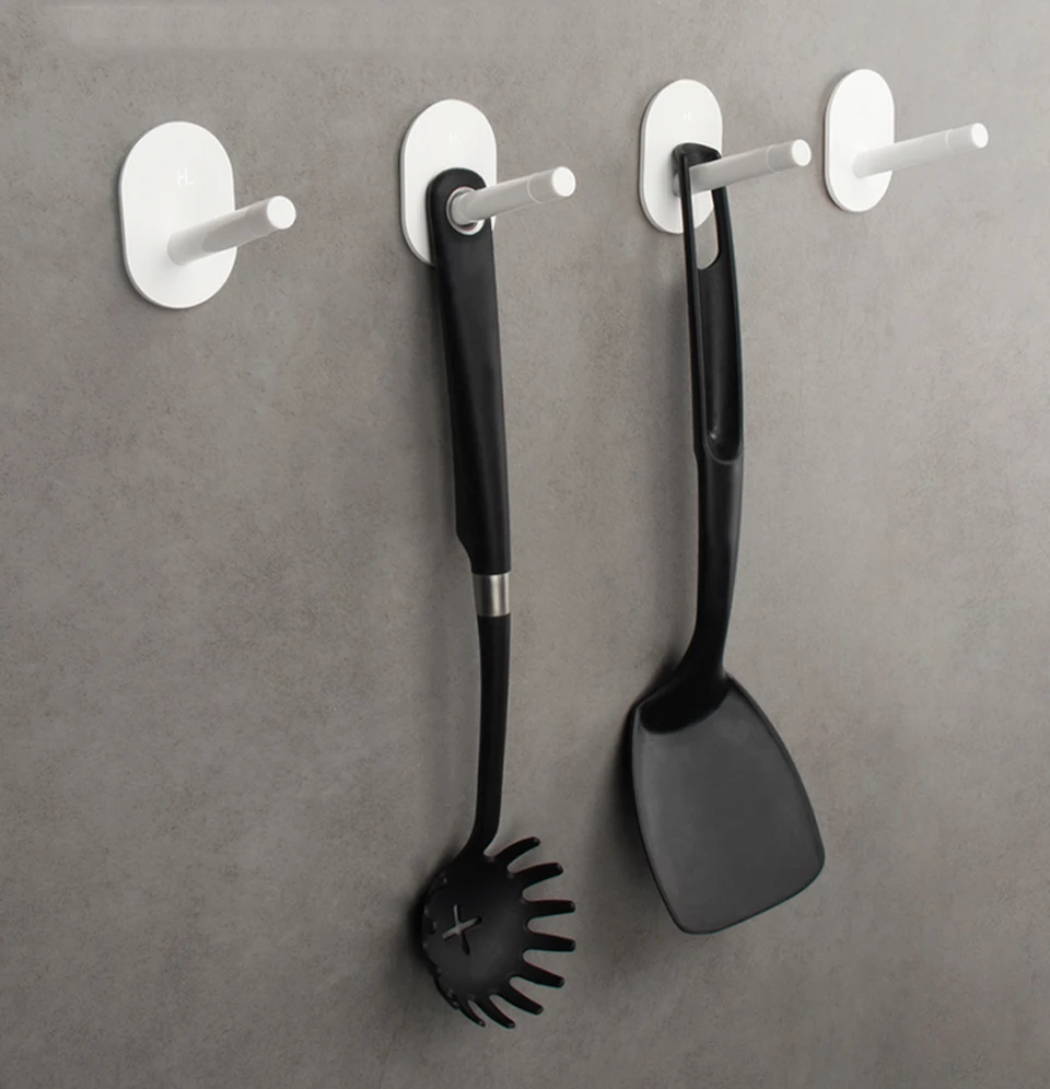 3Piece Xiaomi Mijia HL Little Adhesive Multi-function HooksWall Mop Hook Strong Bathroom bedroom Kitchen Wall Hooks 3kg max loa (10)