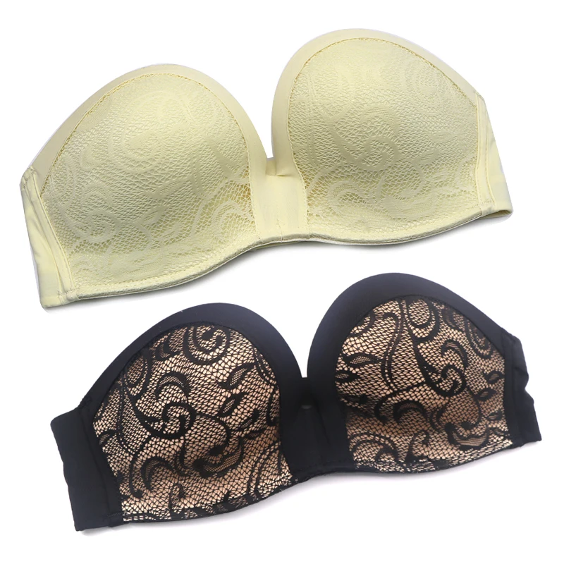 1Pc Lace Bra Seamless Push Up Bra Women Underwear Sexy Strapless Bras