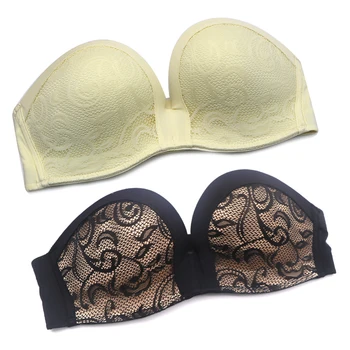 

1Pc Lace Bra Seamless Push Up Bra Women Underwear Sexy Strapless Bras Adjustable Ladies Wedding Invisible Bra Brassiere