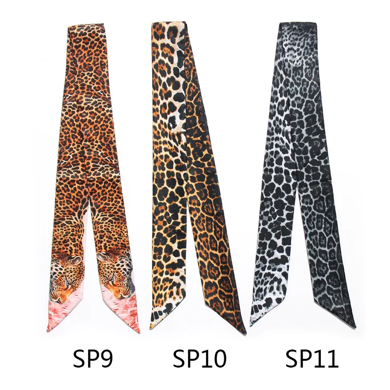 

NEW Fashion Leopard Print Snakeskin Zebra Print Narrow Scarf Choker Lady Headband Bag Ribbon Scarves Drop Shipping KBD9