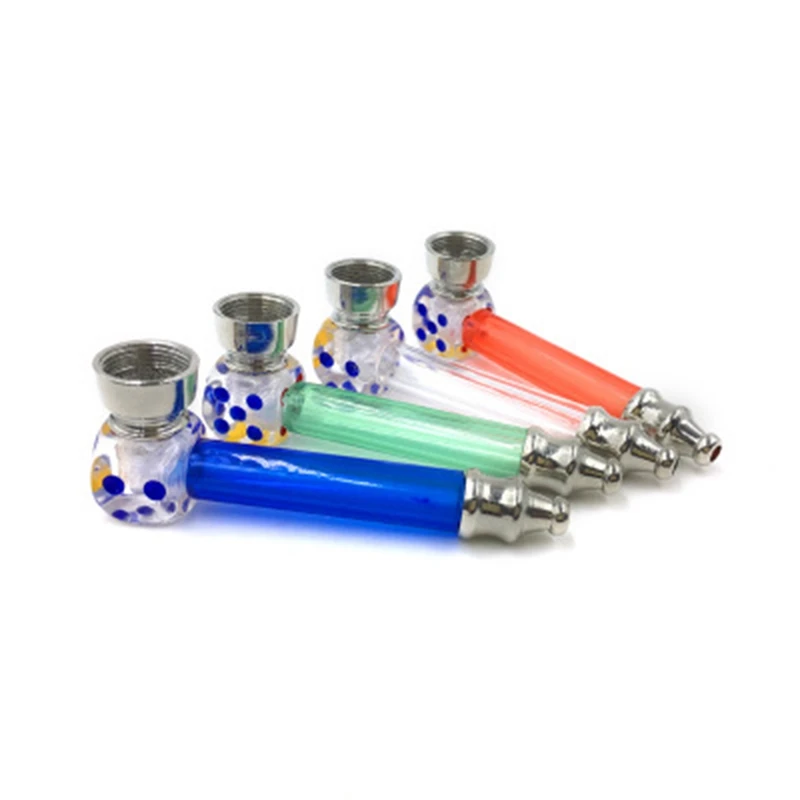 Transparent Dice Creative Pipe Weed Tobacco Pipe Smoking Pipes Gift