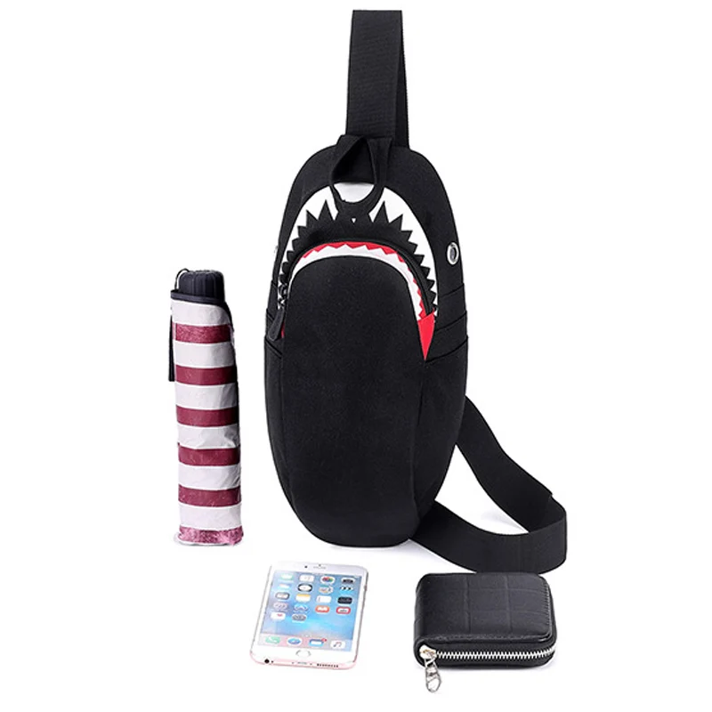 Anti Theft Backpack Men Women Oxford USB Charging Chest Bag Shark Night Reflection Design Teenager Single Shoulder Bag BP0219 (14)