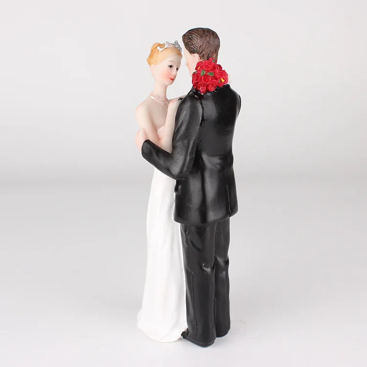 FANLUS Bride and Groom Decorative Wedding Cake Toppers - Cake Topper Figurines, Keepsake Wedding Cake Decorations (2)