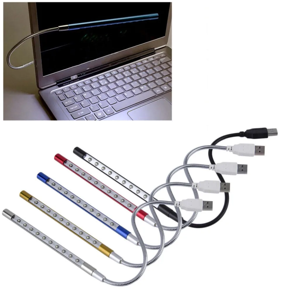 AKOAK 5 Pcs Mini USB Keyboard Light, Adjustable USB Notebook Light, LED