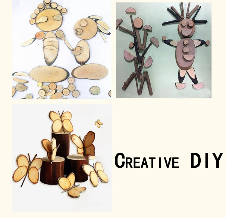 30-50 шт Детские DIY игрушки из натурального дерева искусство и ремесло ручной работы создать деревянные образовательные игрушка оригинальность дерево для детей подарок