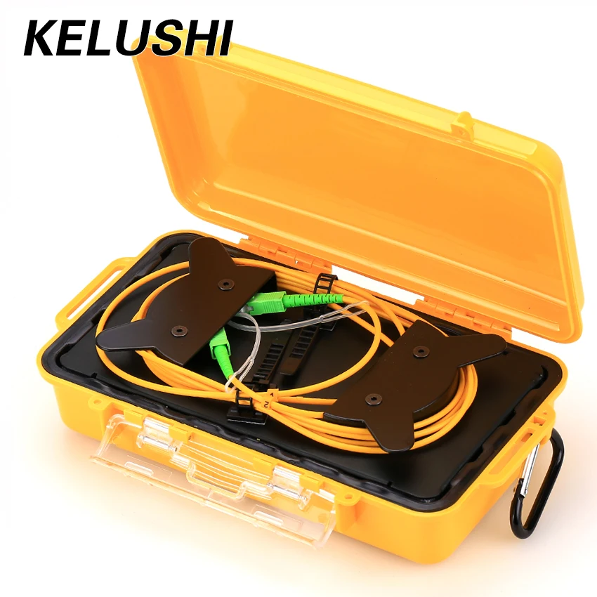 

KELUSHI OTDR 1km Fiber Optic Launch Cable Box Singlemode 9/125um SC/ APC Connector Dead Zone Eliminator Fiber Free Shipping